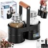 Salt and Pepper Set, 3-piece Salt Shaker + Pepper Shaker with Stand VILDE 229153