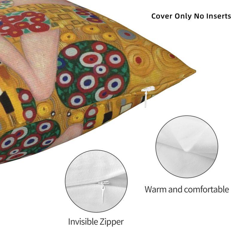 Современный Поцелуй Густава Климта Чехол для подушки дивана Полиэстер Живопись Искусство Наволочка для гостиной