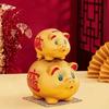 Ceramic Pig Money Jar Gold Coin Saving Box Decorative Piggy Bank  New Year Celebration