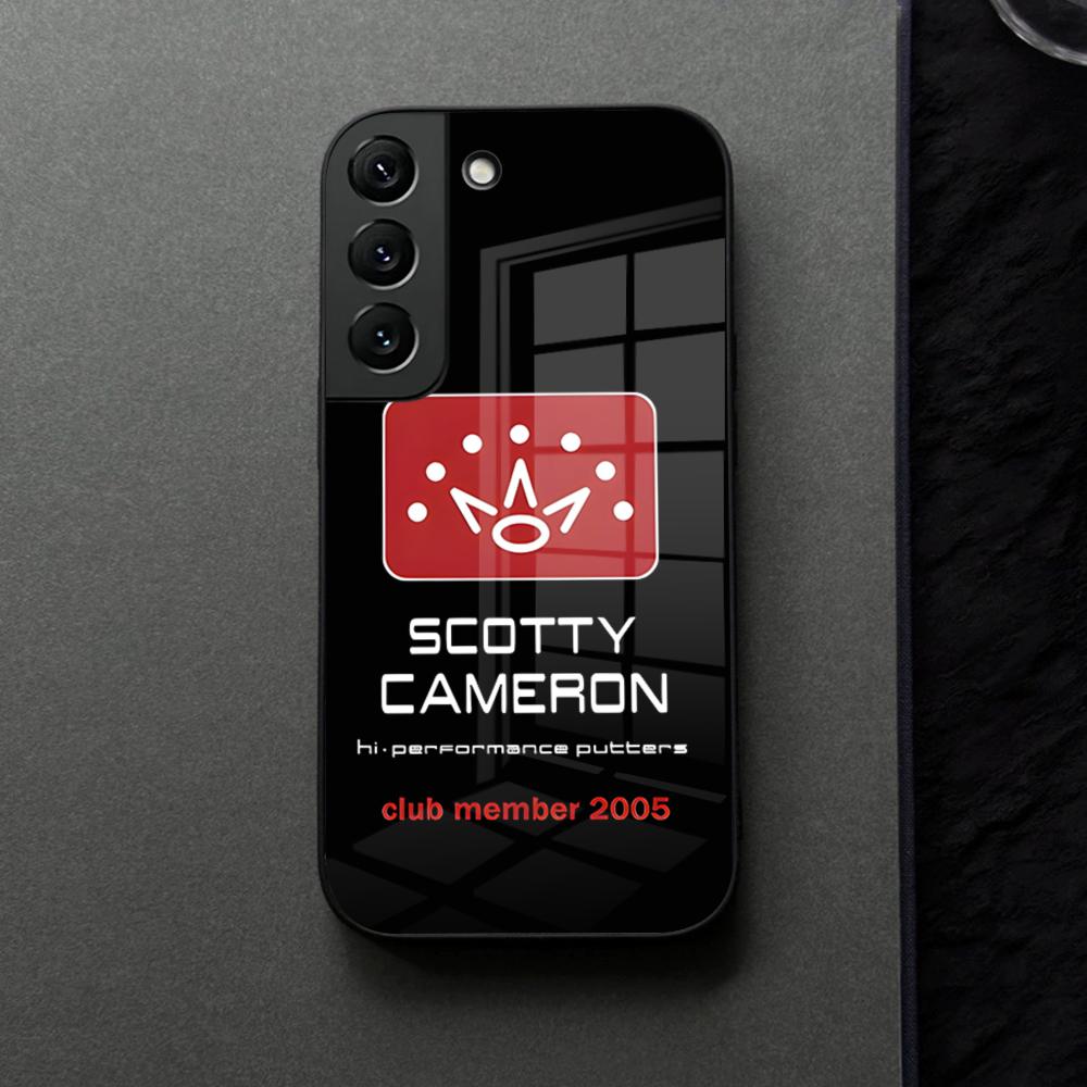 Черный Чехол для Телефона ScottyS Camerons Флаг Стекло Для Samsung Galaxy S21 S25 S22 S20 S24 S23 Ultra Fe Plus A16 A34 A54 A24 Coque