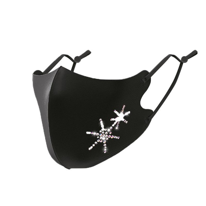 Моющаяся регулируемая алмазная маска: Дышащая, охлаждающая, противопылевая, солнцезащитная маска Ice Silk