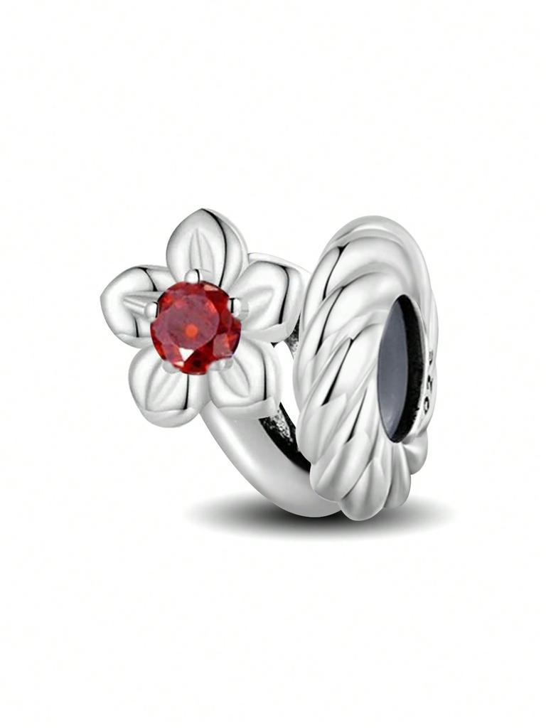 Медь Пурпурная Серия Любовь Сердце Цветок Страховочная Цепочка Шарм Бусины Подходят Оригинальным Пан Браслетам Браслетам Ювелирный Подарок