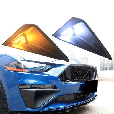 Для Ford Mustang 18-2020 Дневные ходовые огни Декоративная накладка воздуховыпускного отверстия Дневной ходовой огонь Белый