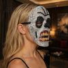 Sparkling Rhinestone Mask Halloween Skull Full Face Mask, Sparkly Masquerade Eye-catching Stage Prop for Party, Adjustable Strap Cosplay Women