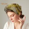Женская повязка на голову с тонким бантом из сетчатой пряжи, декоративная легкая повязка для волос, яркие цвета, широкий обруч для волос, аксессуары для волос