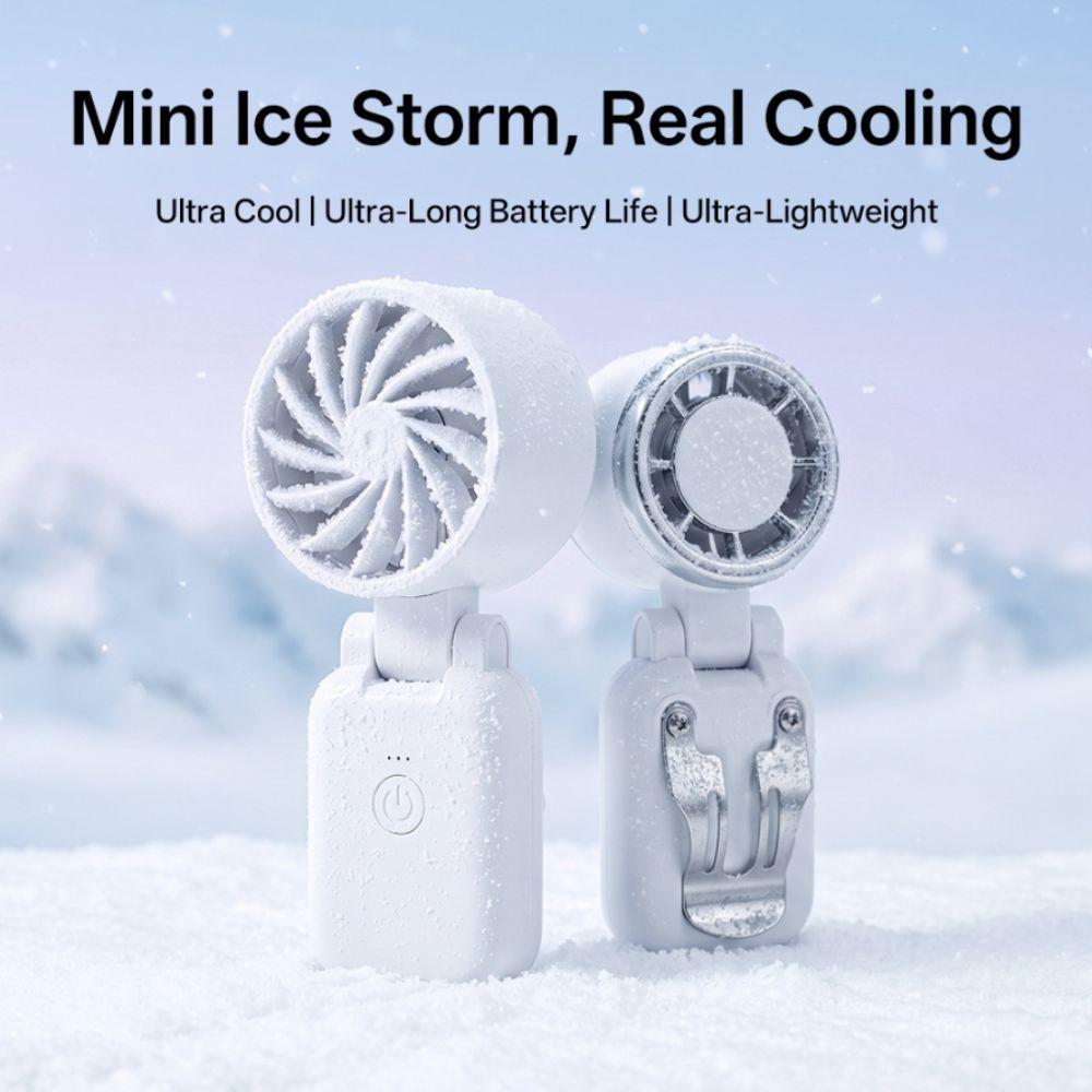 Foldable Lightweight Body Mini Cooling Fan Long Lasting Battery Turbine Small Fan Home Use