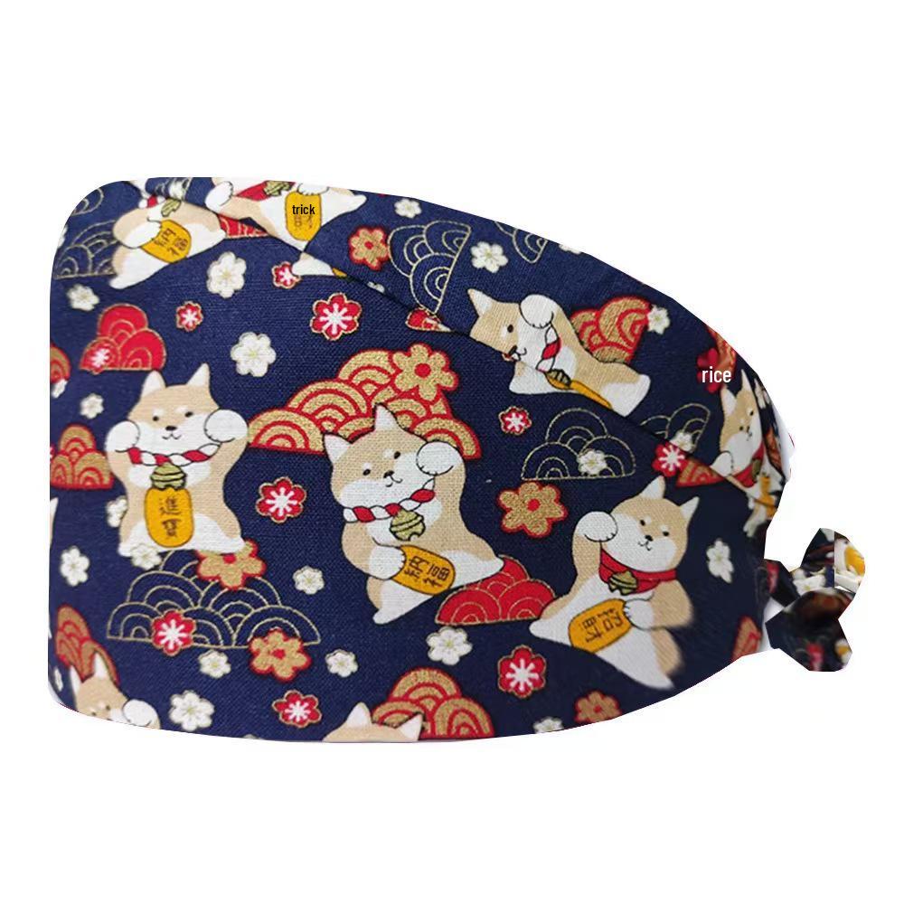 Cartoon Print Spa & Nurse Surgical Cap