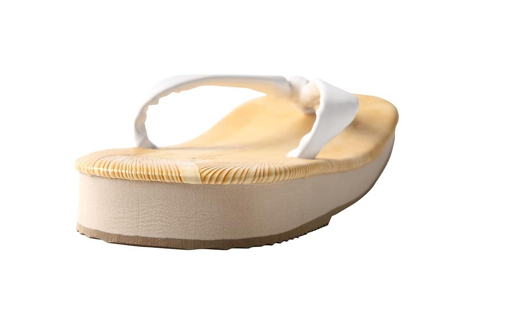Setta Sponge Cushioned and Gentle On Yellow White M [Edoten] Sandals, Sole, Legs, Tatami,