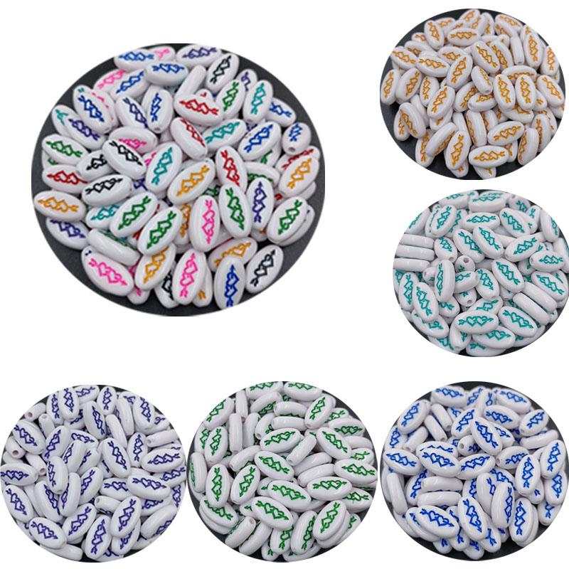 10 шт. эллиптические плоские бусины-разделители с алфавитом «сделай сам» для изготовления ювелирных изделий, ожерелья, браслета