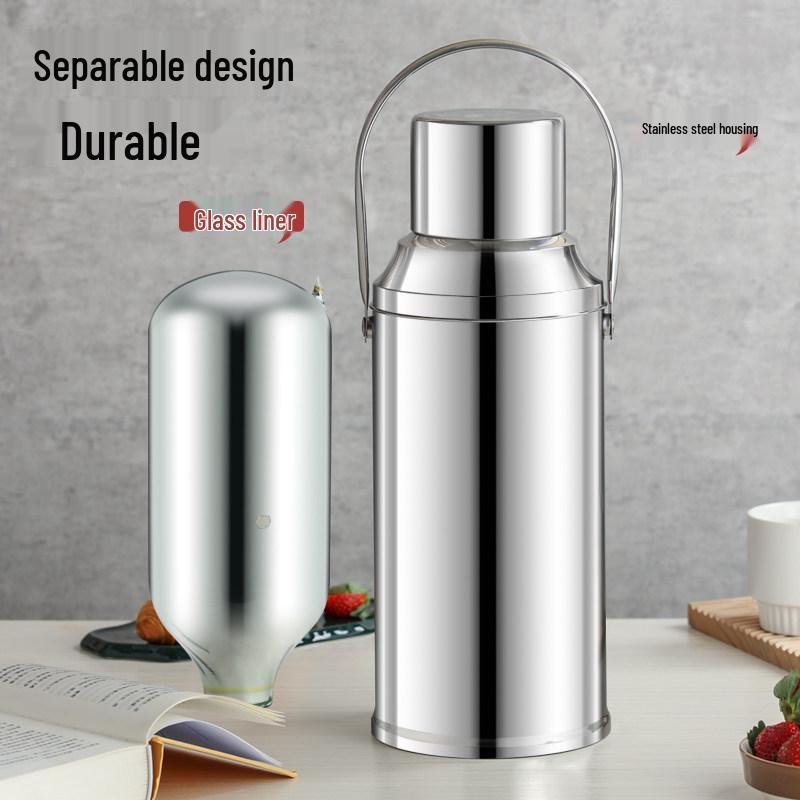 Stainless Steel Electric Kettle and Thermos Flask - Large Capacity, Insulated Water Bottle for Dorm or Home.