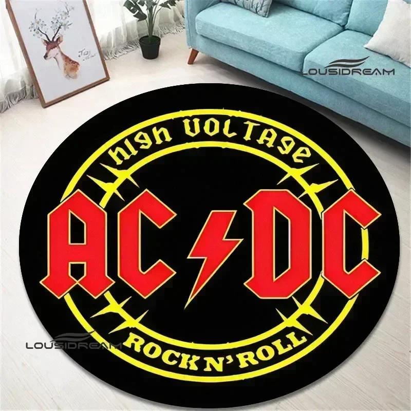 3D Рок-группа AC/DC ретро-принт круглый ковер спальня красивый ковер нескользящий коврик для двери напольные коврики ковер для гостиной подарок на день рождения