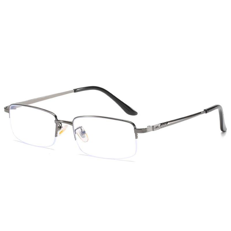 Metal Half Frame Prescription Eyeglasses Men Blue Light Blocking Nearsighted Glasses Male 0 -0.5 -0.75 -1.0 To -6.0