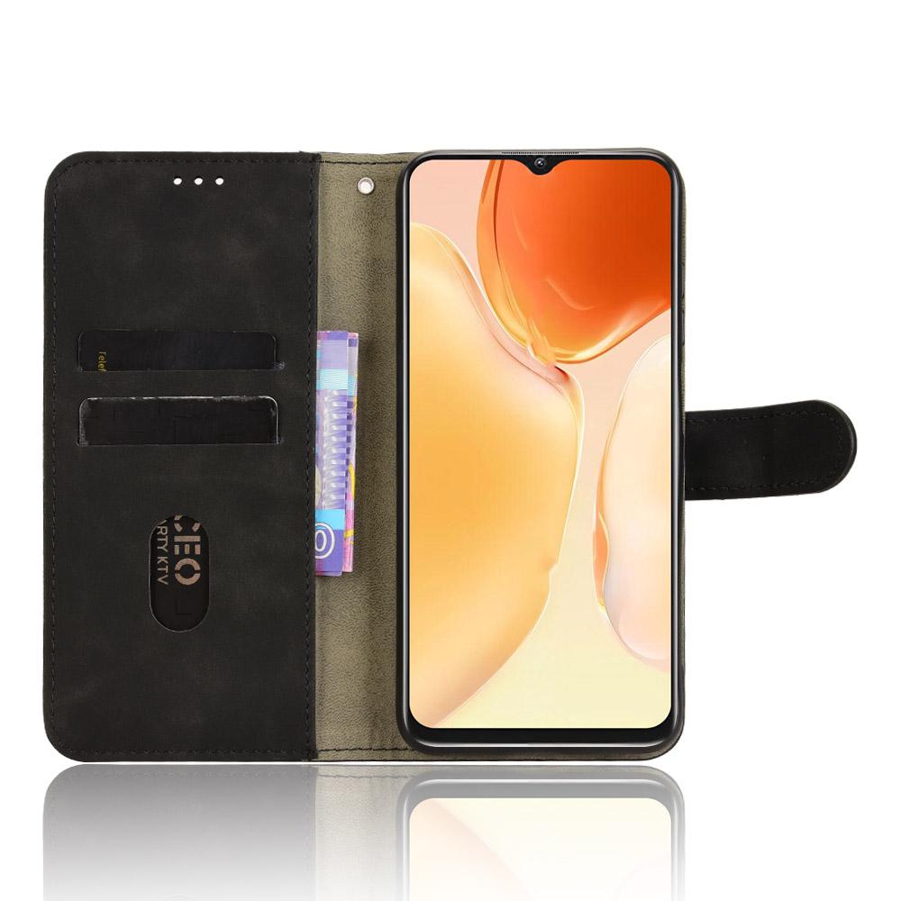 For Oukitel C1 Leather Case Skin Feel Anti Drop Wallet Flip Phone Cover