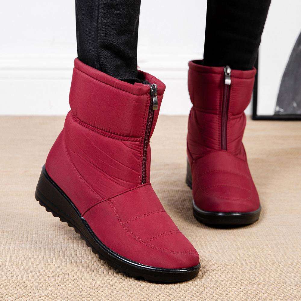 Plus Size Winter Warm Women's Snow Boots Women Lazy Slip-on Waterproof Mom Shoes Women's Shoes