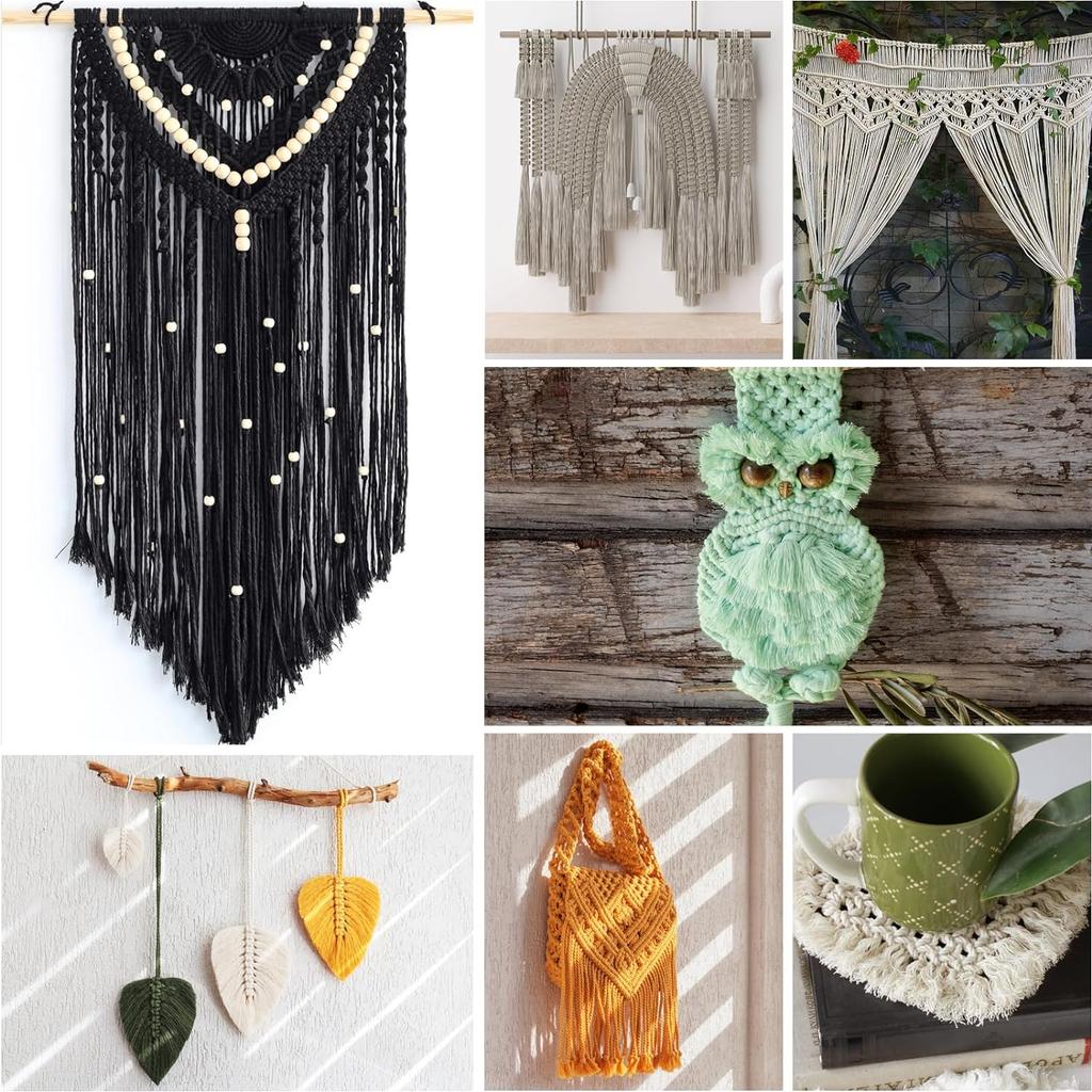 Шнур 3мм 100м Натуральный Хлопковый Шнур 4-прядный Витой Хлопковый Шнур для Настенного Декора, Рукоделия, Вязания, Бохо, Домашнего Декора для Свадьбы