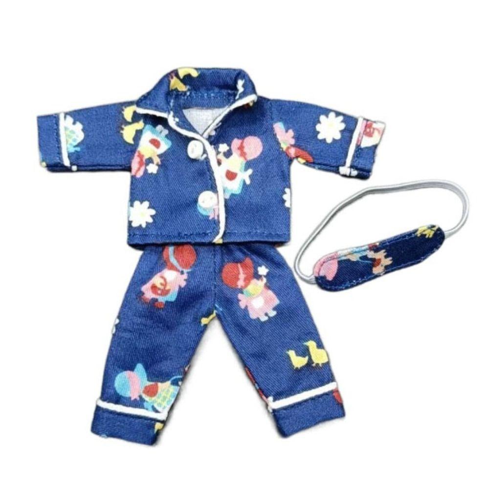 Shirt Pants Doll Pajamas Eye Mask Obitsu 11 Clothes Playing House Ob11 Sleep Clothes  Girl Gift