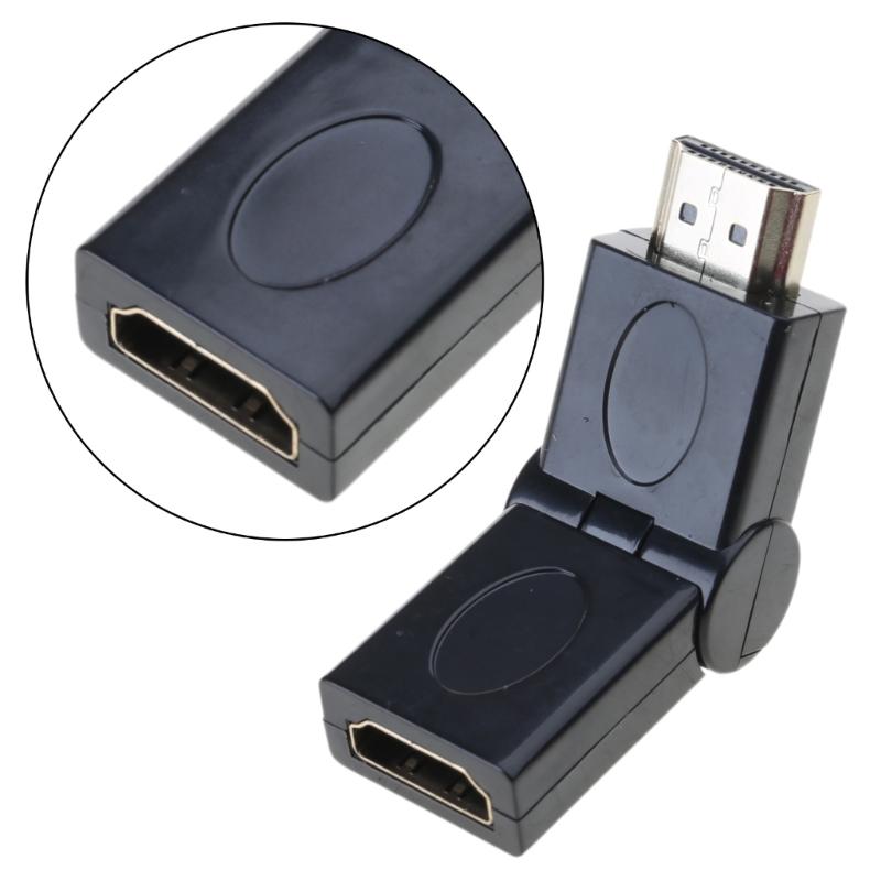 Male Female Flexible Right Angle Connector Swivel Adapter Extender 1080P (Male to Female)