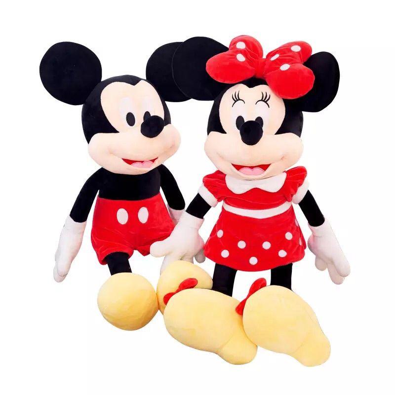 Adorable Mickey Mouse And Minnie Plush Dolls Perfect For Kids Birthday Celebrations