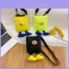 Cute Doll Decoration Solid Color Lightweight Children Crossbody Bag For Kindergarten Daily Use