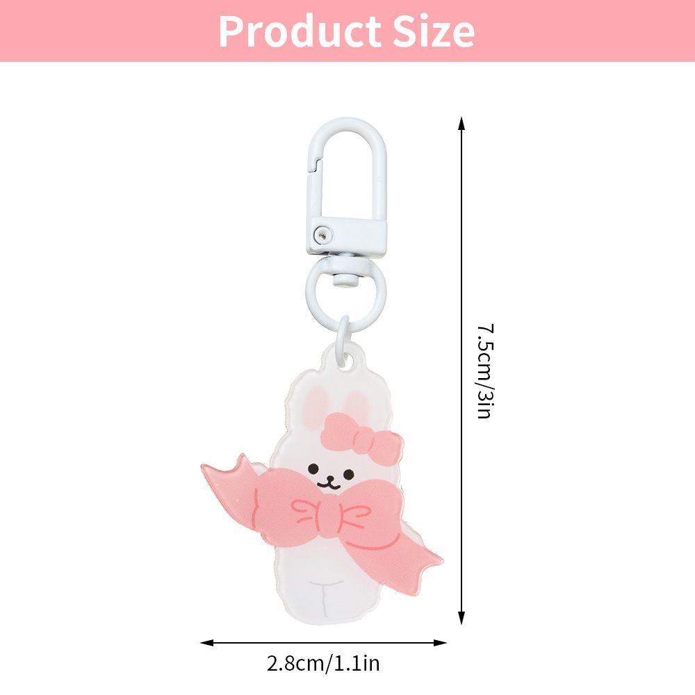 Fashion Jewelry Acrylic Phone Chain Bag Pendant Rabbit Cat Bear Keyring Keychains
