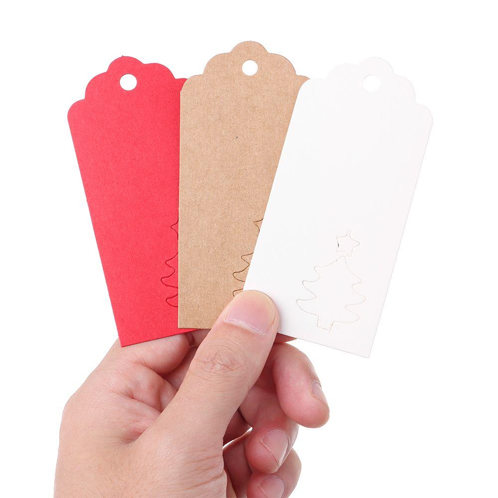 Supplies Gift Wrapping Xmas Tree Christmas Card Label Kraft Paper Tags Snowflake Thanks Tag