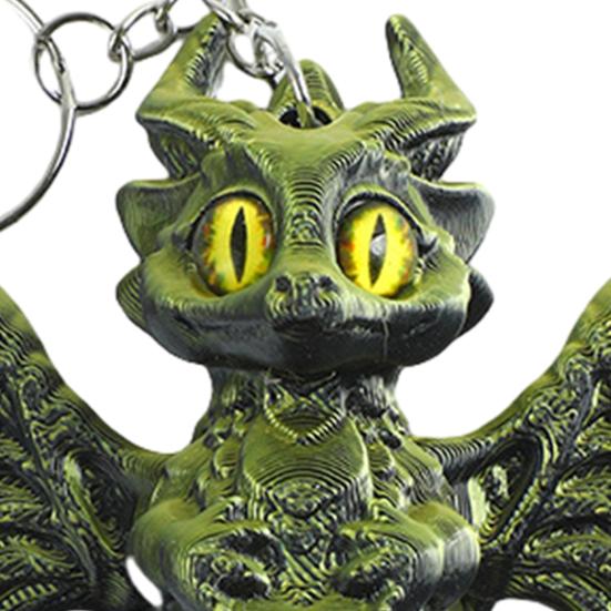 Брелок с крыльями дракона, напечатанный на 3D-принтере, с движущимся хвостом, сумки, багаж, школьные ранцы, интерьеры автомобилей