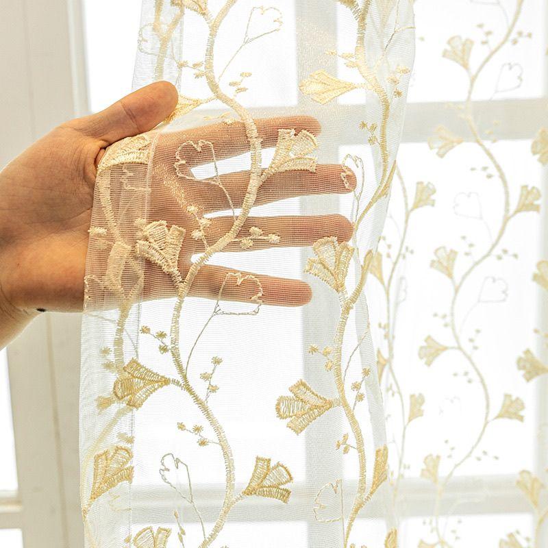 Вышитый свет Роскошный экран для окна Спальня Гостиная Балкон Прозрачный экран Солнцезащитный экран Водорастворимая вышитая марля Мечта Шейдинг