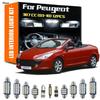 Для Peugeot 307 CC 2003-2010 12 шт. Светодиодный плафон для чтения в салоне Комплект лампочек для багажника Хэтчбек Седан Сигнальная лампа Автомобильные огни