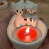 Милый подсвечник с котенком, согревающие лапы, мультяшный подсвечник, забавный, креативный, с прекрасным ароматом, термостойкие поделки, украшение для дома