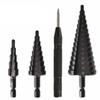 1/3/4pcs 4-12 4-20 4-32mm HSS Cobalt Step Drill Bit Set Nitrogen High Speed Steel for Metal Cone Hex Shank Hole Metal Drilling