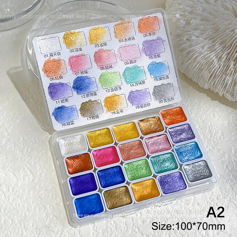 24 цвета сплошной пигмент для ногтей Aurora Pearly Nail Art акварельная металлическая палитра Paint Draw Chrome Chameleon Powder Nail Setgradie