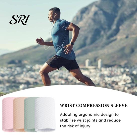 Carpal Tunnel Wrist Support Sports Wristband Stretchy Breathable Sweat Absorbing Summer Compression Elastic Sleeve Men Women Volleyball Basketball