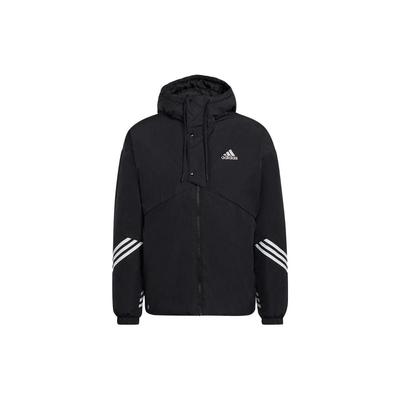 Куртка из хлопка с капюшоном и длинными рукавами, с логотипом Color Block, мужская, черная, H50969