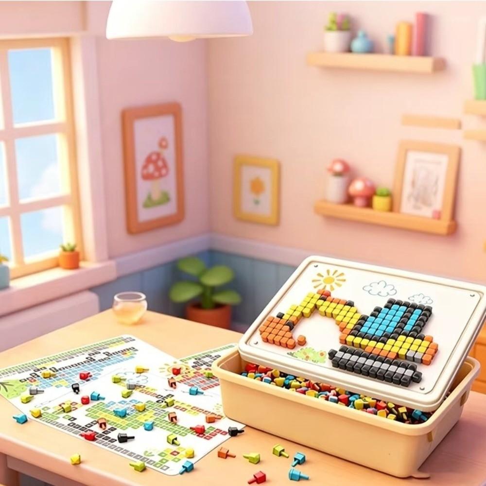 Fine Motor Skills Mushroom Nail Brain Game Large Particle Building Blocks Boys