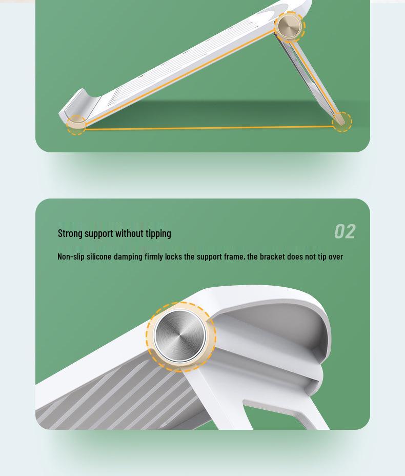 Складная Портативная Подставка для Ноутбука и Планшета – Регулируемый Настольный Райзер и Вертикальный Кронштейн-Подставка