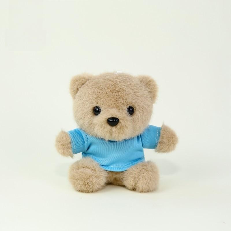 Teddy Bear Plush Toy Keychain With Printing For Gift And Decoration