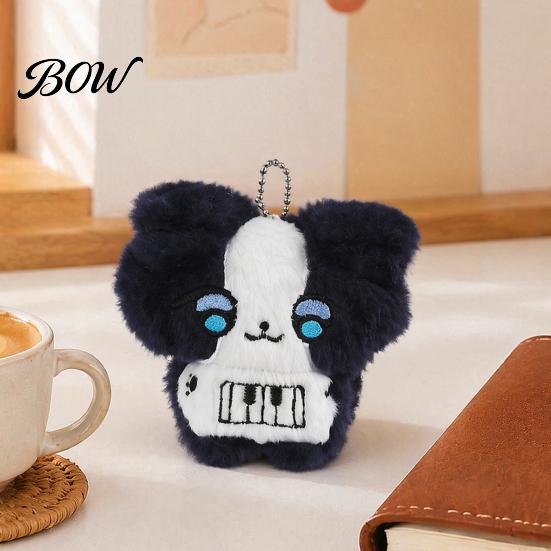 Dog Keychain Pendant Animal Plush Toy with Ball Chain, Cartoon Cat Backpack Accessory Pendant, Stuffed Charm for and Handbags Key Ring