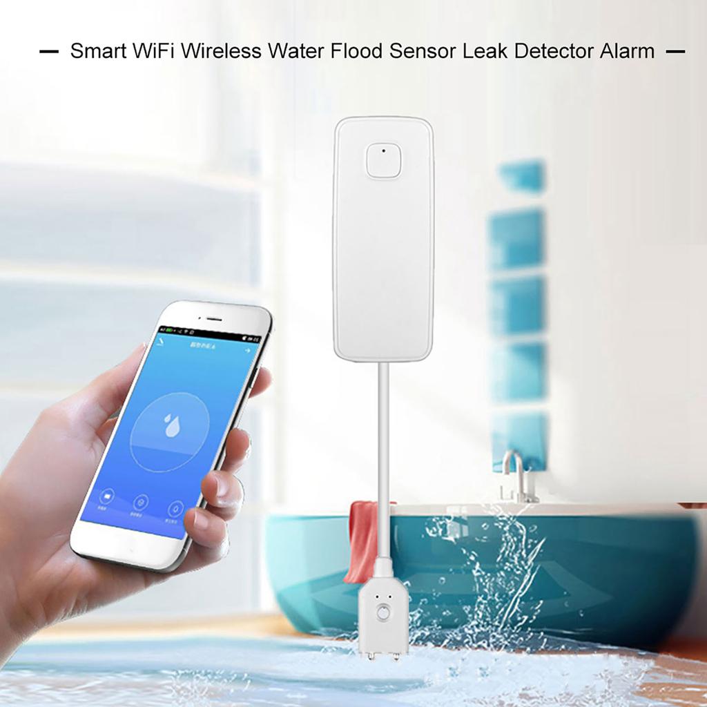 Умный беспроводной датчик затопления WiFi, детектор утечки, сигнализация, уведомление через приложение для Tuya