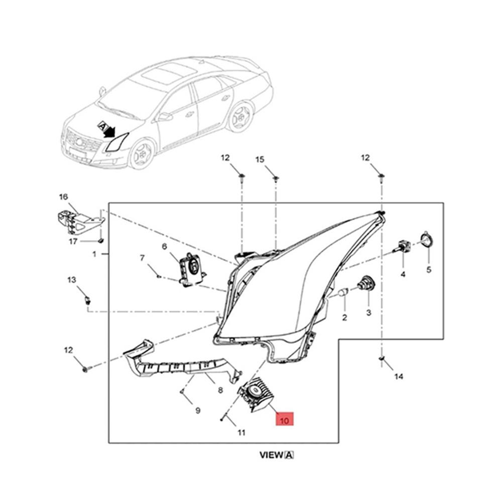 НОВАЯ Фара Дневной Ходовой Огонь Диод Для 13-17 Cadillac XTS 22791374