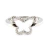 Silver Ring 'Butterfly' Silvery White (rhodium) - 12x10 Mm