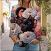 Cat Pattern Long Sleeve T-Shirts Women's Tshirts 3d Printed Weekend Clothing Fashion Funny Round Neck Regular Fit Spring & Fall