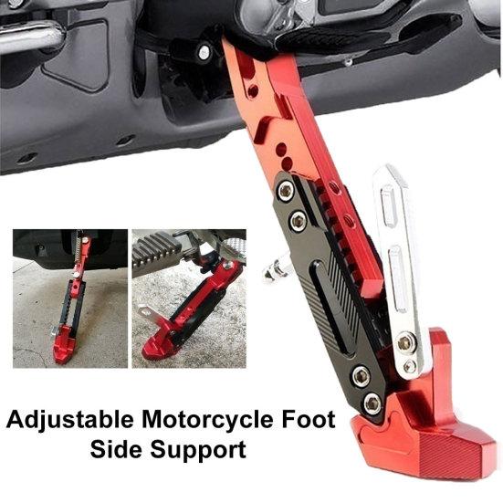 Universal Adjustable Aluminum Alloy Motorcycle Foot Side Support Stand Kickstand