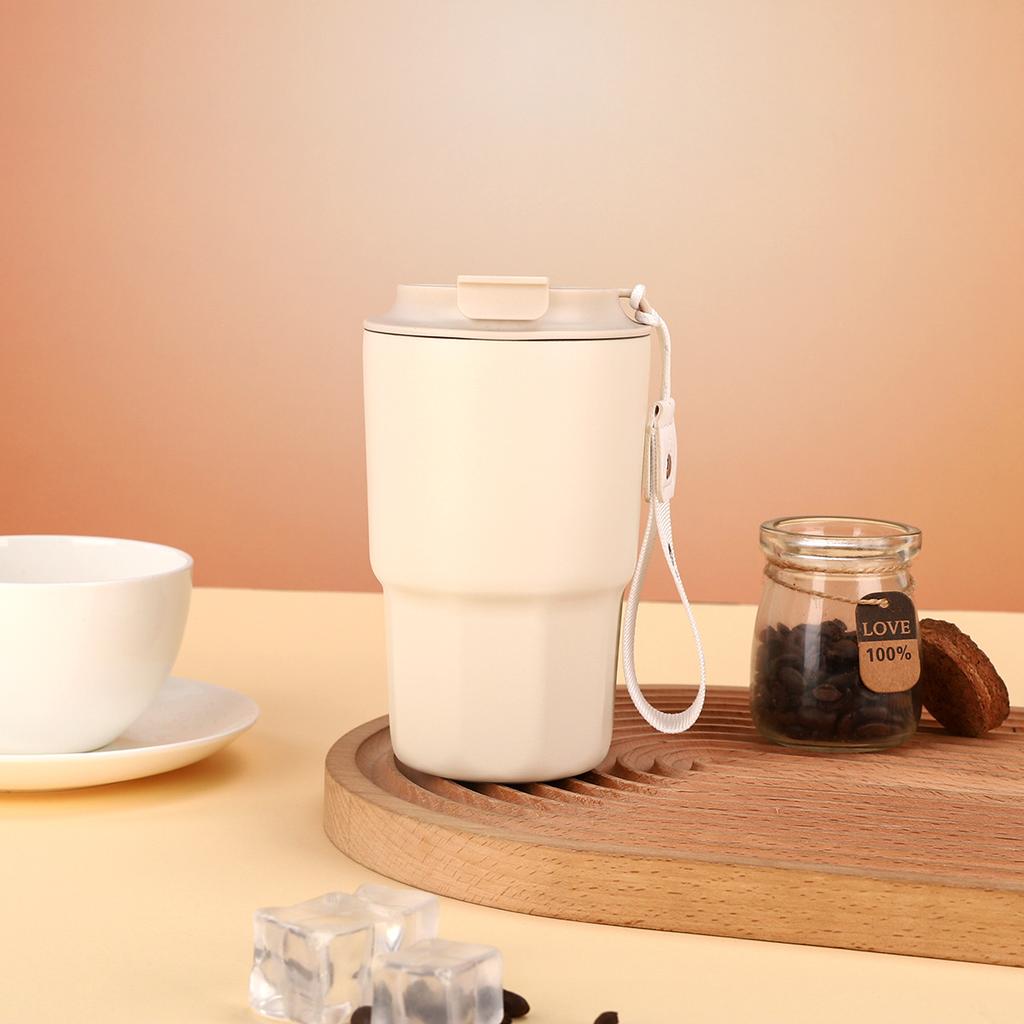 Новая восьмиугольная кофейная чашка из нержавеющей стали с двойным слоем вакуума будет перевозить сопровождающую чашку веревочную машину