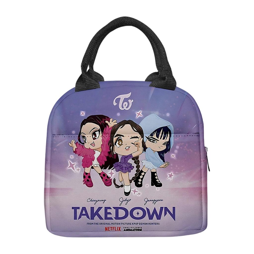 Персонализированная печатная сумка для ланча, модная сумка