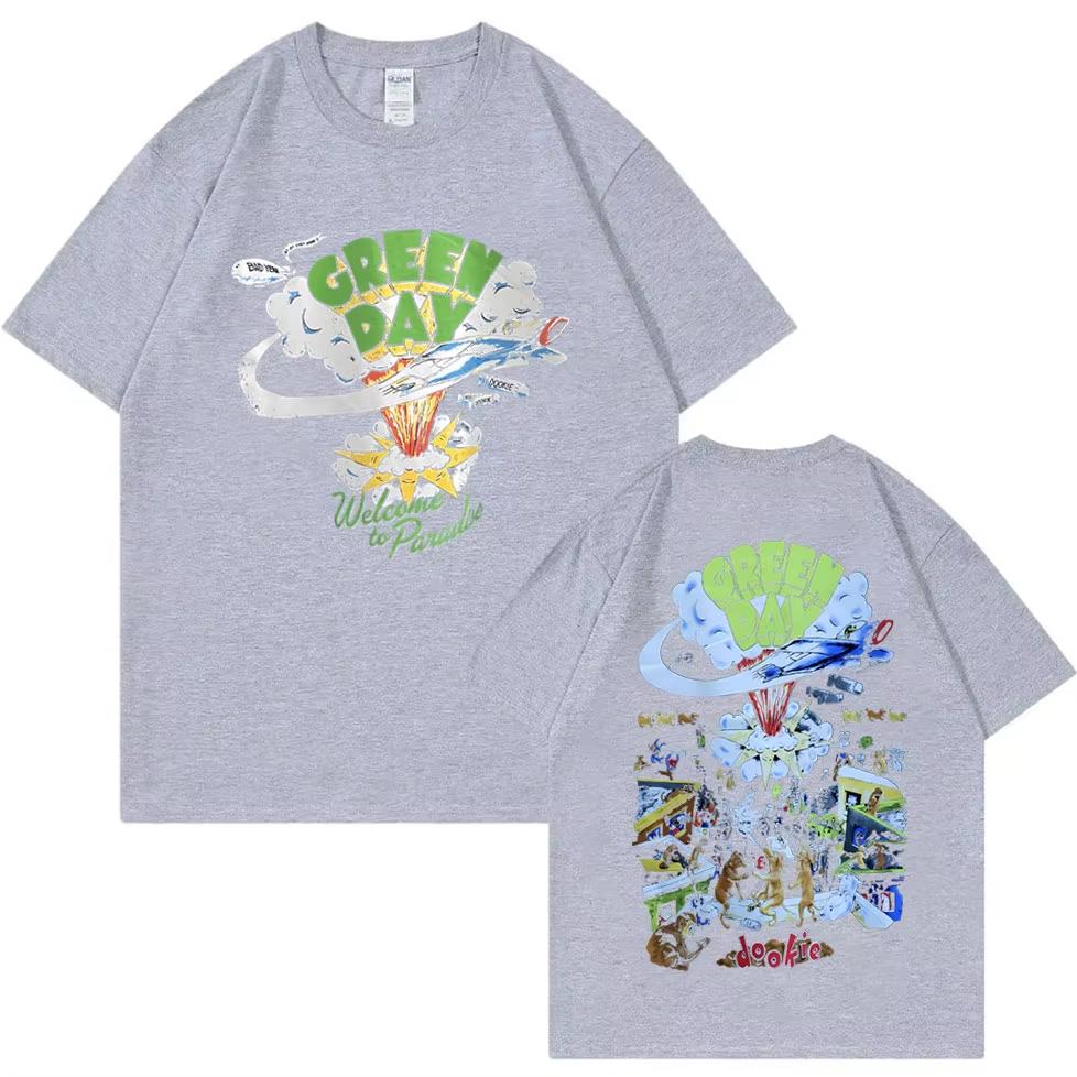 2026 Punk Rock Band Green Day Dookie Graphic T Shirts Unisex Women Gothic Vintage Short Sleeve Tshirt Fashion Casual Tshirts Ins