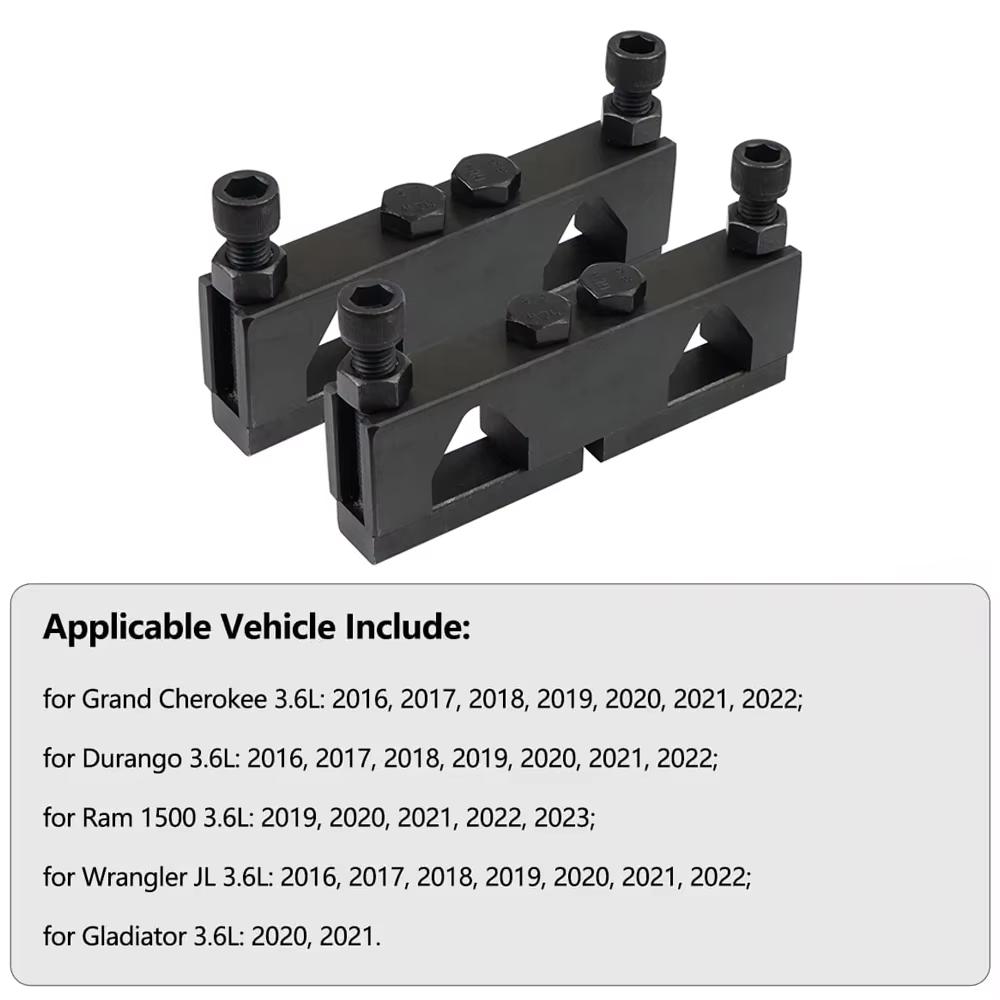 2025200090 Инструмент для фиксации распредвала из двух частей Инструмент для блокировки кулачка Инструмент для установки фаз ГРМ Для Chrysler 3.6L Модернизация PHEV WD WK JL DT Двигатели Черный