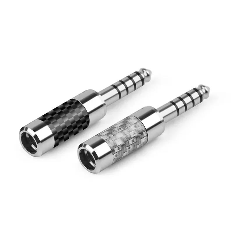 Jack 4.4mm Connector Balanced Interface Speaker Terminal Copper Male Plug Audio Conector DIY Headphones Cable Gold RhodiumGood product