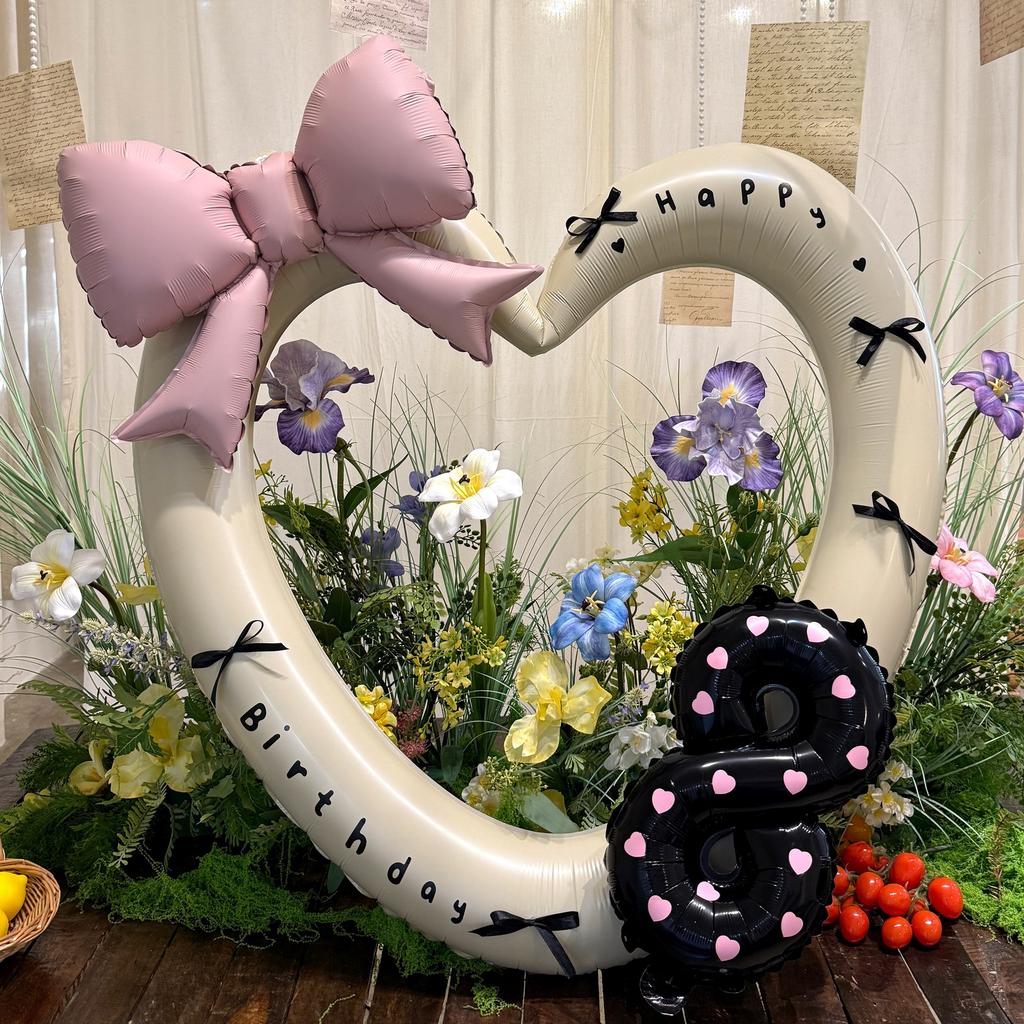 40-дюймовый розовый фольгированный шар в форме сердца, черный цифровой алюминиевый декор для вечеринки по случаю дня рождения, украшение для детского праздника, подарок для девочек на свадьбу, реквизит для детского праздника