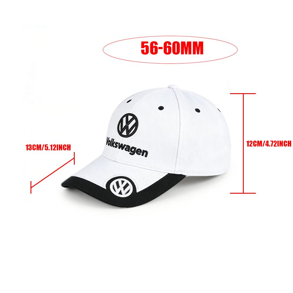 T27Valve Stems Caps Car Logo Adjustable Embroidery Baseball Cap Hat UV Protection For Volkswagen VW GTI Golf Polo Passat Tiguan RLi