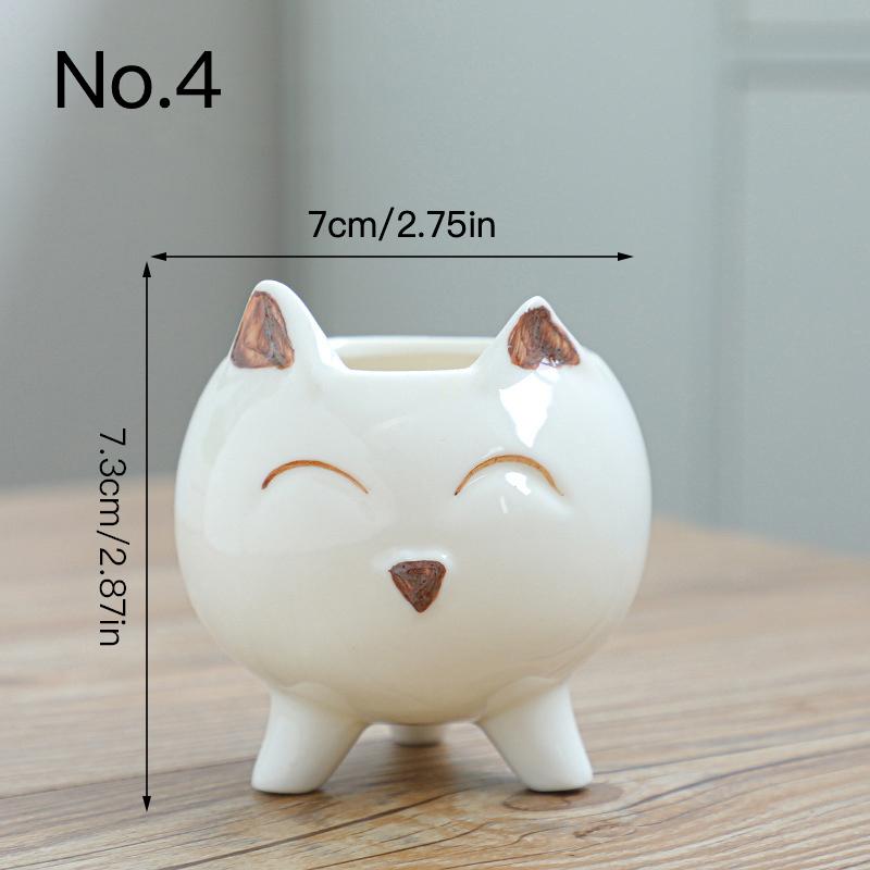 Цветочный горшок с милыми животными, сочный горшок, керамический горшок, домашний декор, настольные украшения, бонсай, горшок, украшение сада